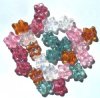 25 12x14mm Two Hole Glass Flower Bead Mix